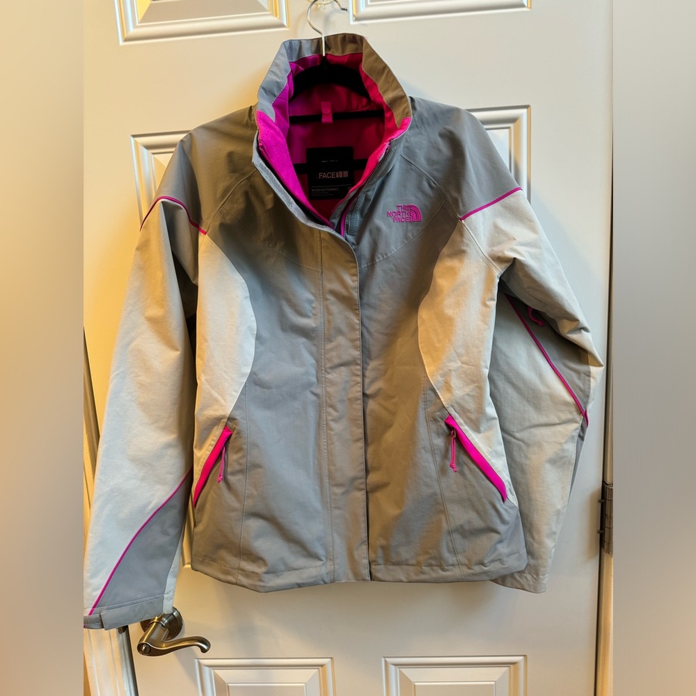 The North Face Grey & Hot Pink Jacket Shell